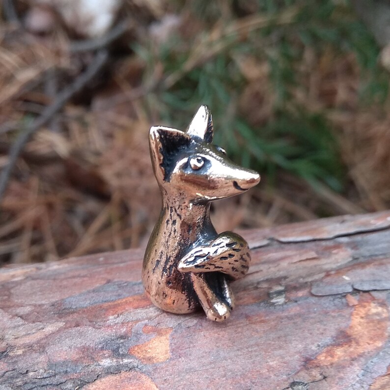 Miniature figurine Bronze Fox