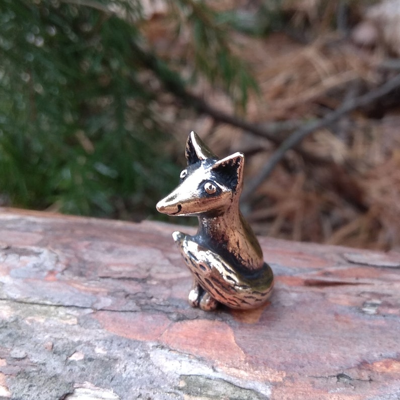 Miniature figurine Bronze Fox