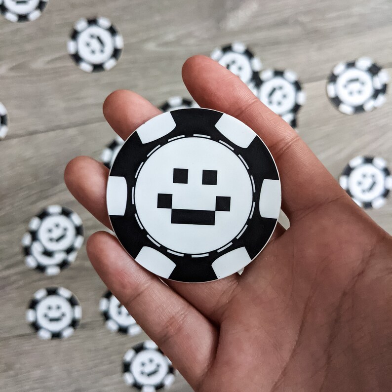 Quackity Las Nevadas Poker Chip Vinyl Stickers Etsy UK