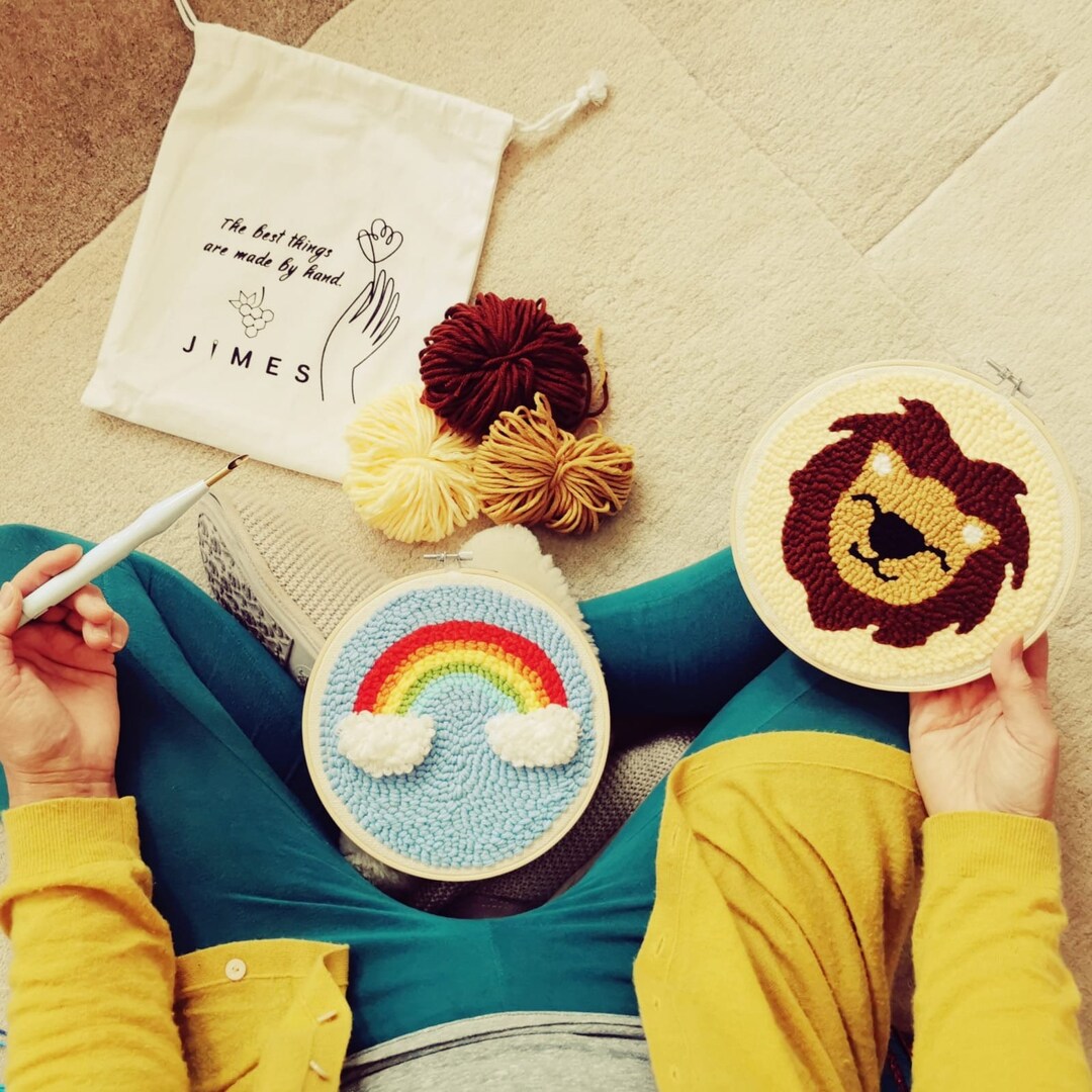 Beginner Punch Needle Kit DIY Set Embroidery DIY Kit Punch Etsy