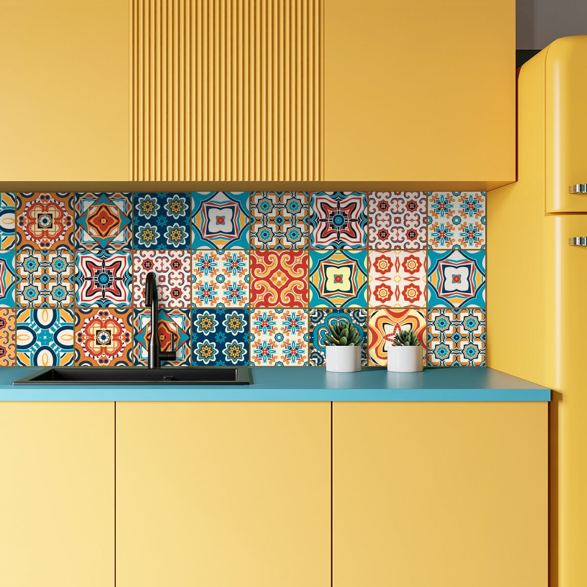 Waterproof Tiles Stickers Tile Decal Kitchen Tiles Stickers Etsy