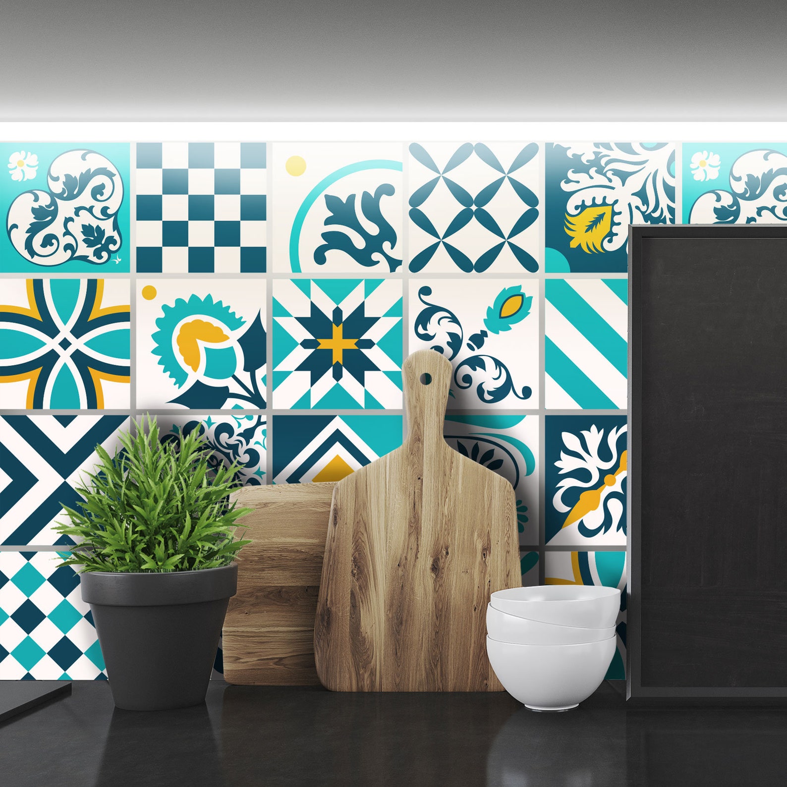 Waterproof Tiles Stickers Fireplace Tile Decal Tile Stickers Etsy UK