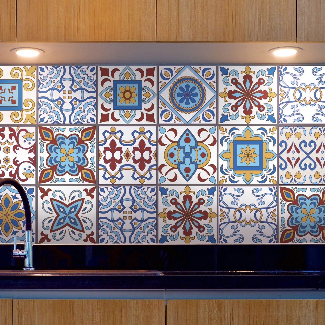 Waterproof Tiles Stickers Tile Decal, Tile Stickers Backsplash