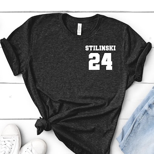 stiles stilinski 24 teen wolf beacon hills high school lacrosse bella canvas tee shirt unisex womens tshirt // dylan obrien, scott mccall