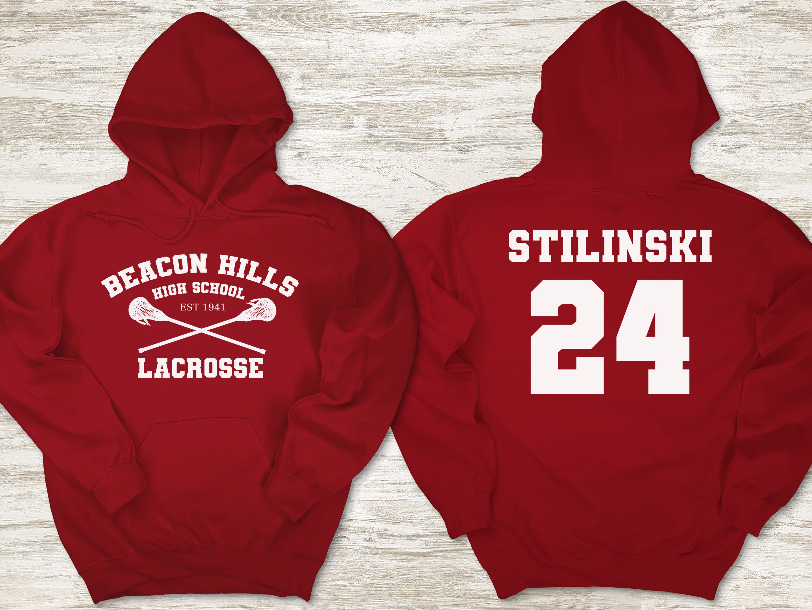 Beacon Hills High School Lacrosse Stile Stilinski 24 Crewneck Hoodie Sweatshirt teen Wolf Dylan Obrien Scott Mccall suBe Teen Geschenk Shirt Etsy