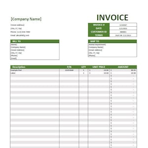 Invoice Template (Excel, Editable, Printable)