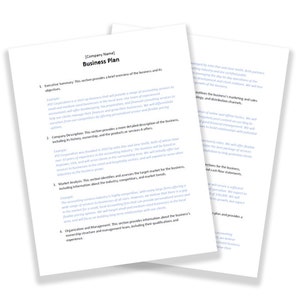 Business Plan Template / Outline with Examples