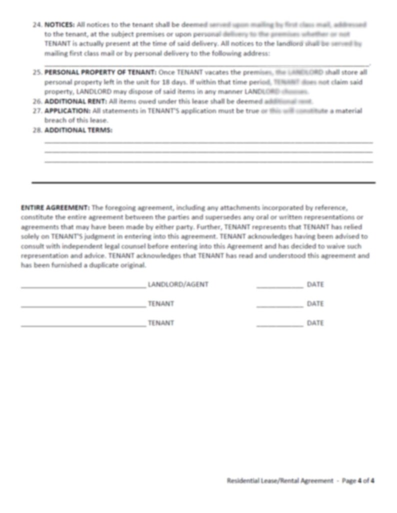 Residential Lease Rental Agreement Template Etsy Residential lease rental agreement template etsy