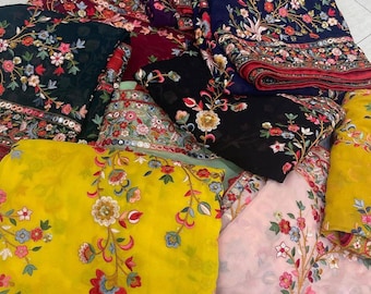 New Georgette Kashmiri Embroidery Duppatta.