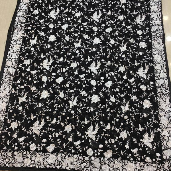 New Parsi Gara Dupatta 2.5 mtr long in Gerogette for every occasion.