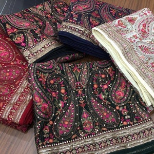 Georgette embroidery Kashmiri work dupatta by Craftexo
