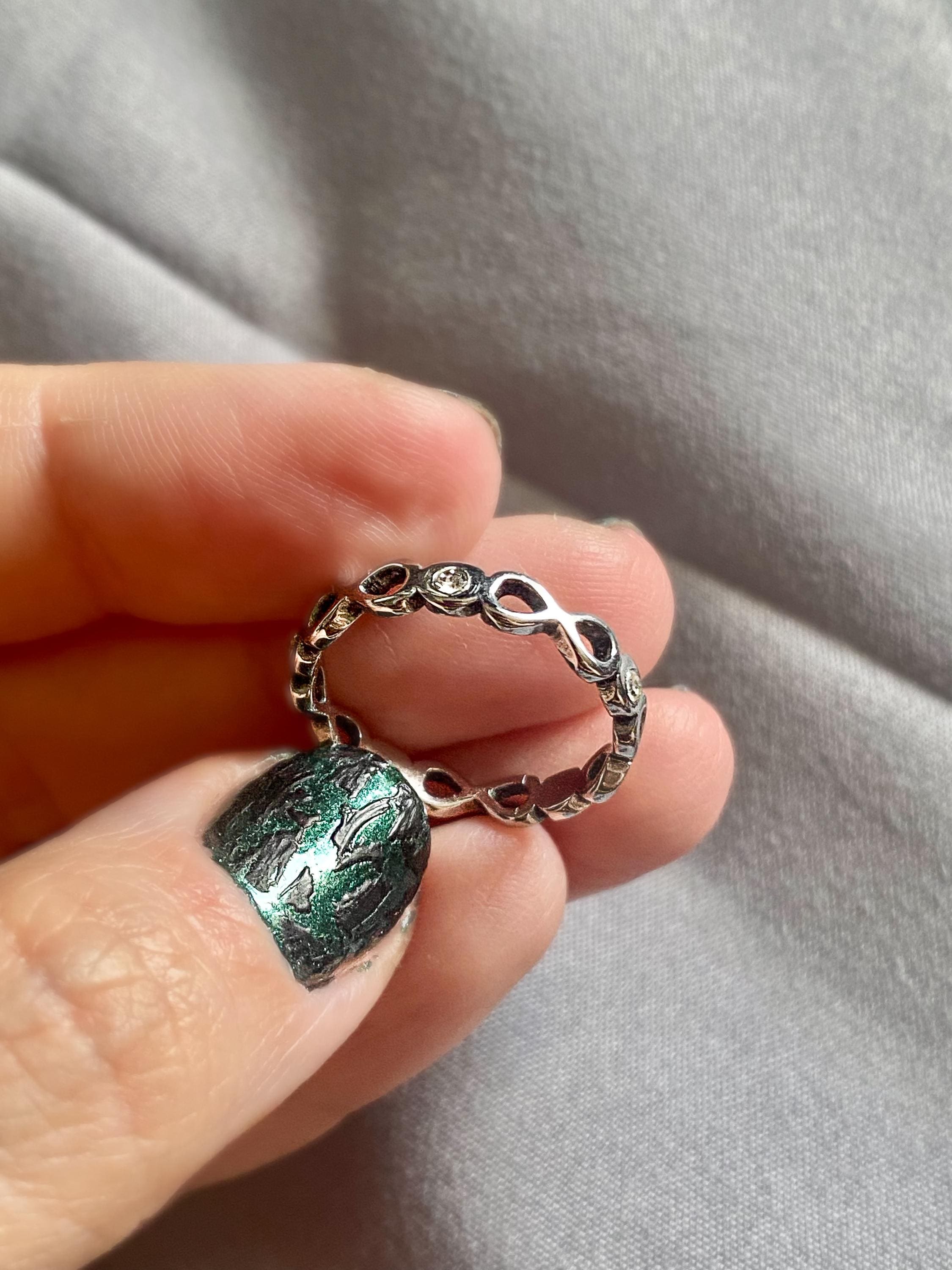 ATEEZ 8 Makes 1 Team - Gold & Silver Ring With Gemstones