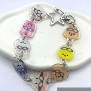 Stray Kids SKZOO Multicharm Acrylic Pendant Chibi, K-Pop Stay Keyring Keychain
