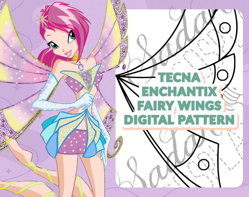 Winx Sewing Pattern DIGITAL PATTERN - Set of 6 Enchantix Wings (winx Club) - Cosplay ...