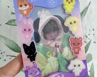 PREORDER ATEEZ OT8 Photocard Holder, Atiny Aniteez K-Pop Photocard Holder Acrylic