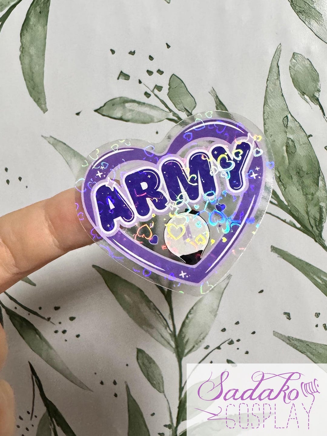 BTS & Army Transparent Sticker - K-pop Heart Collection, Waterproof ...
