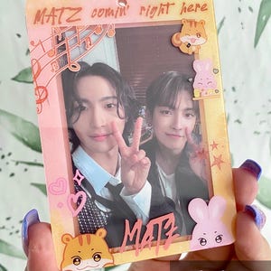 Matz Photocard Holder, Ateez K-Pop Fotokarten Halter Acryl, Hongjoong Seonghwa Seongjoong