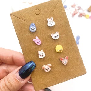 Stray Kids SKZOO Mini Ohrstecker - Resin Acryl charms, Ohrringe Ear Studs