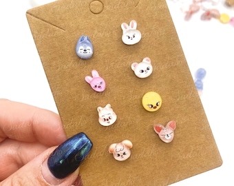 Mini aretes Stray Kids SKZOO - Charms de resina acrílica, aretes