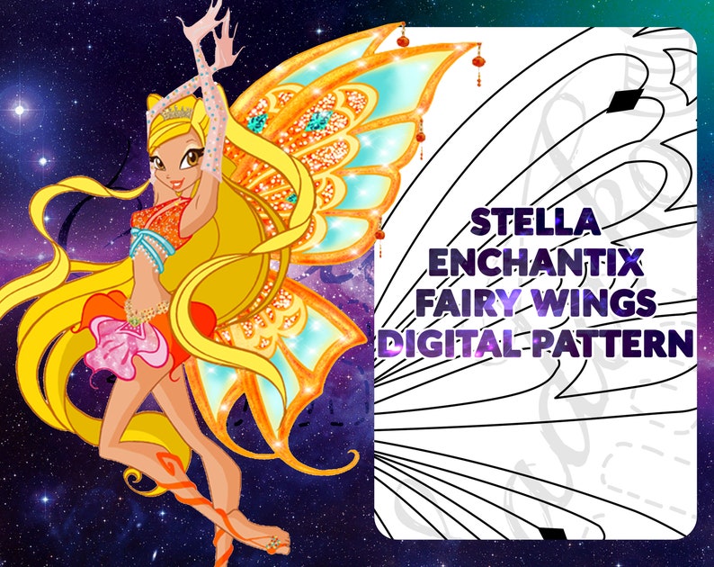 DIGITAL PATTERN - Stella Enchantix wings (Winx Club) - Cosplay, Costume 