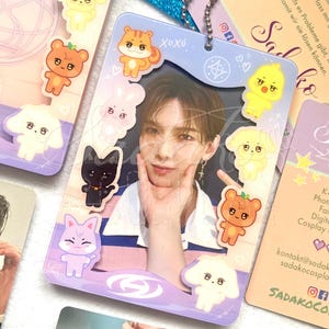 Porte-cartes photo ATEEZ OT8, porte-cartes photo K-Pop Atiny Aniteez en acrylique