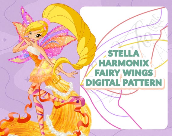 winx club harmonix dress up DIGITAL PATTERN - Stella Wings (Winx Club) Musa winx Color:Custom Colour BFCM-SL40-TO-SL70 Karisma Kapoor turned heads height 1.70 m Instructions