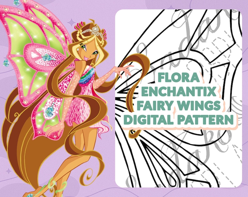 Winx Sewing Pattern DIGITAL PATTERN - Set of 6 Enchantix Wings (winx Club) - Cosplay ...