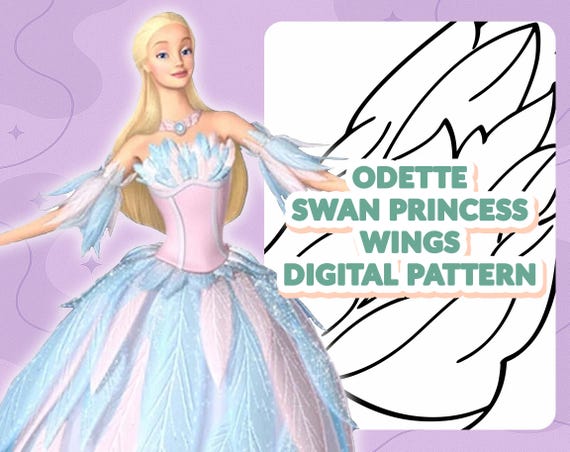 DIGITAL PATTERN - Odette Swan Lake Swan Princess Wings 2 Versions -  Cosplay, Costume, A4 & US Letter
