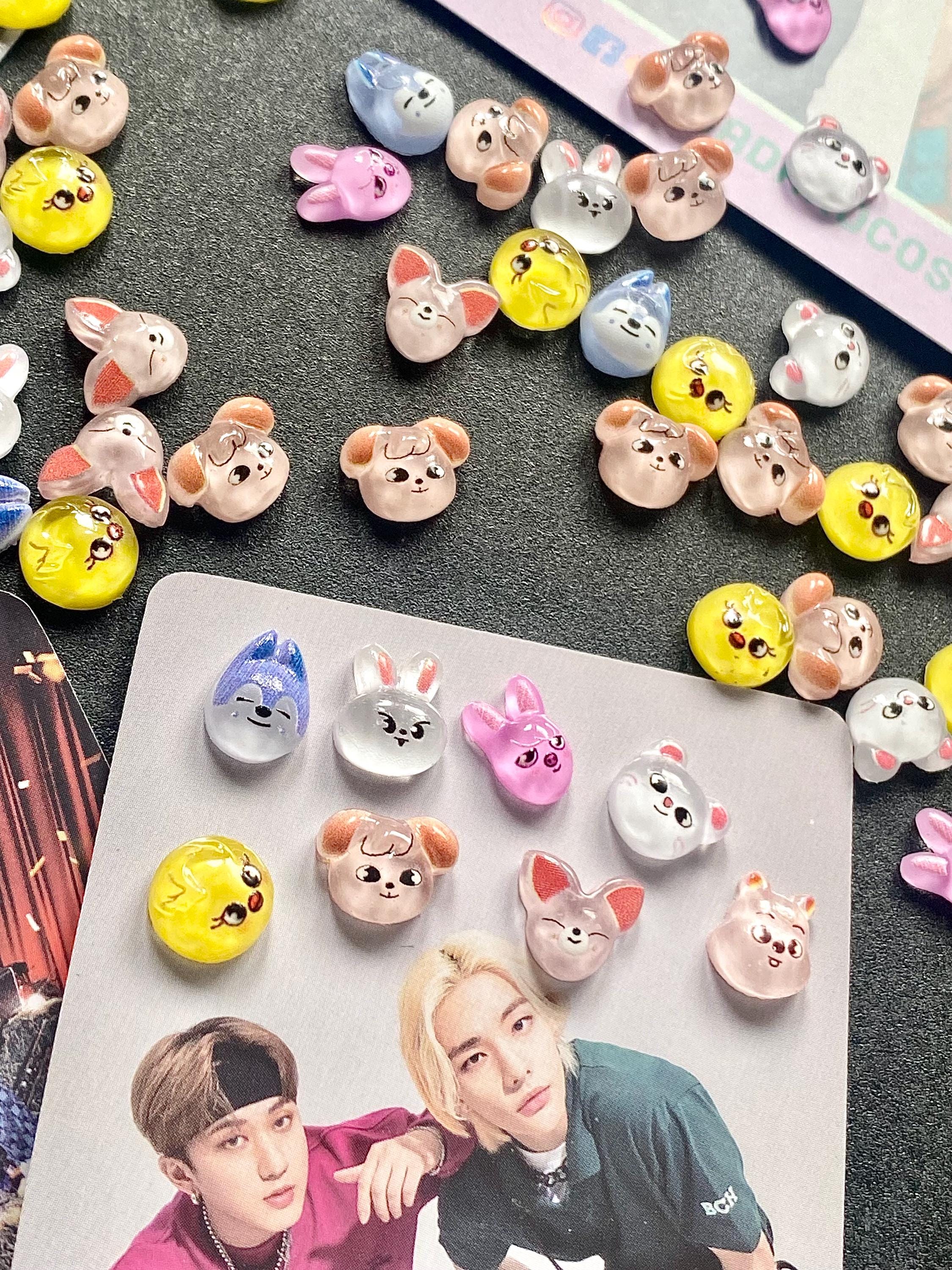 デコパーツ skzoo SKZOO Resin Acrylic Charms, 50 Pieces, Flatback, for Scrapbooking