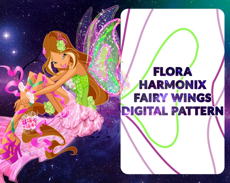 DIGITAL PATTERN - Flora Harmonix  wings (Winx Club) - Cosplay, Costume 