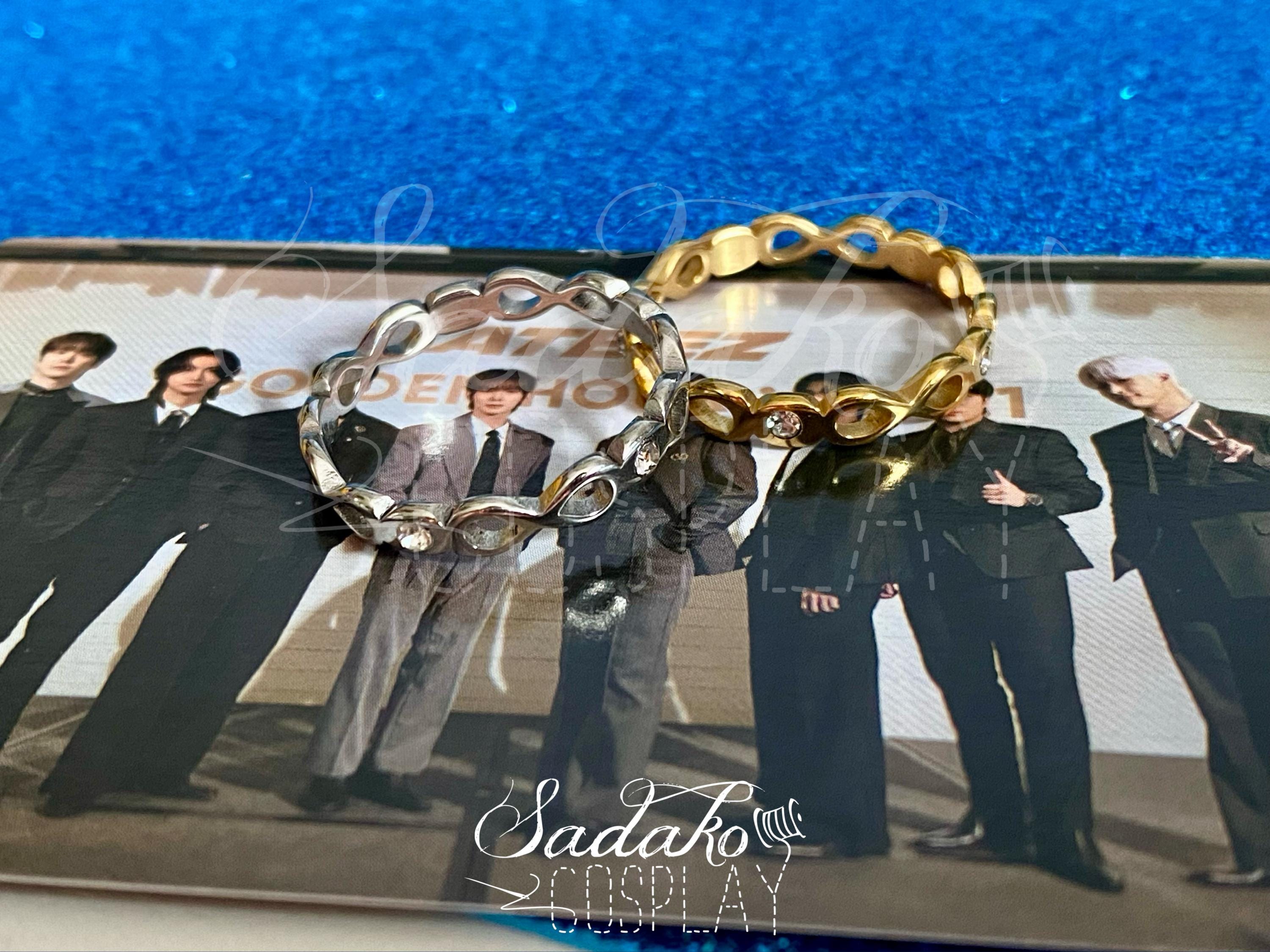 ATEEZ 8 Makes 1 Team - Gold or Silver Ring With Gemstones