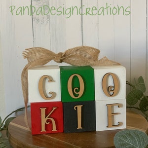 Christmas cookie blocks, Ho Ho Ho blocks, winter blocks, Believe blocks