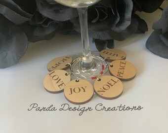Wine charm sets, wine lover gifts, wine listings, Christmas charms, Halloween charms