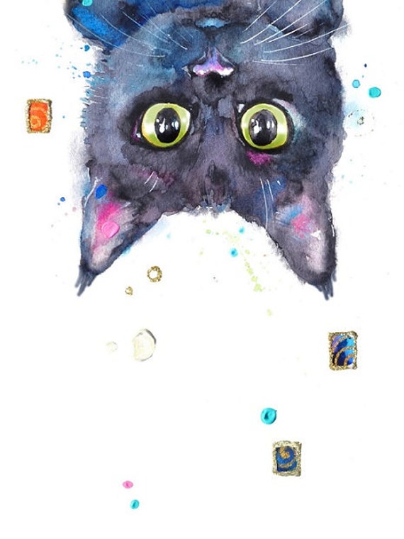 Impresion en lienzo AI Cat - Diving Animal in Goggles Among Bubbles -  Horizontal - Gatos - Animales - Cuadros