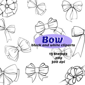 Timbri con fiocco di linea, clipart con fiocco in bianco e nero, fiocco png, nastro png