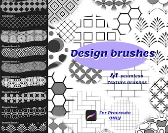 Procréer brosses design d’intérieur, brosses de texture intérieure Procréer, Brosses Procréer textil, Brosses de modèle sans couture