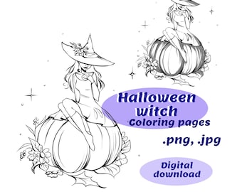 Halloween witch png, Girl Coloring pages, Art therapy, Witch coloring pages, Halloween coloring pages, coloring book, jpg, png