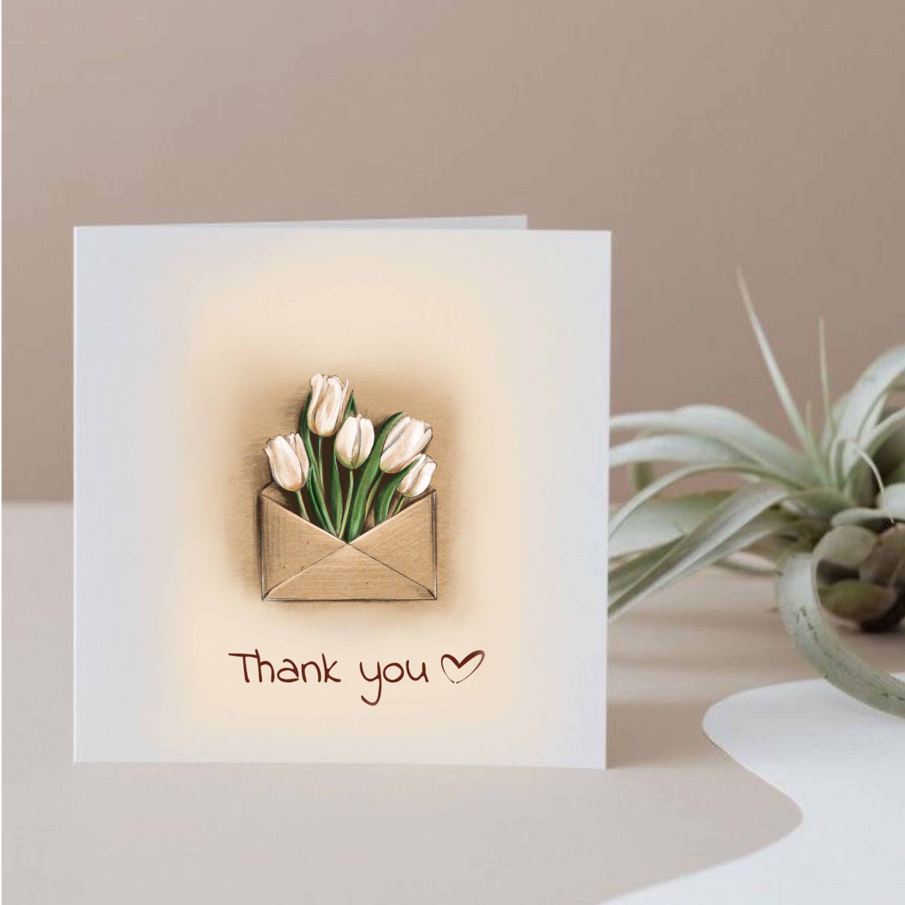 Thank you digital card Greeting thank you card Digital Etsy