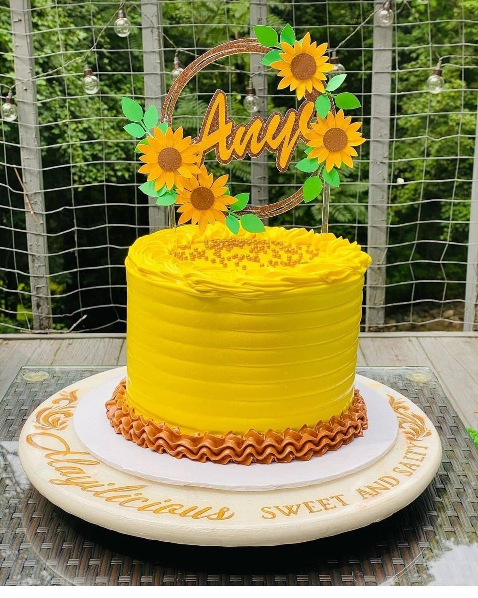 Sunflower Cake Topper Etsy