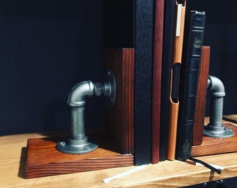 Suportes para livros rústicos Shou Sugi Ban (laranja)