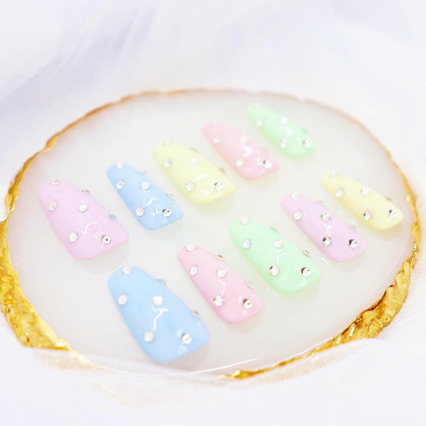 Blackpink Jennie Icecream Nails Press on Nails Fake Nails Etsy