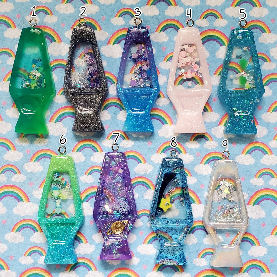 Liquid Glitter Filled Lava Lamp Shaker Keychain Etsy