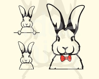 Rabbit Face Clipart Etsy