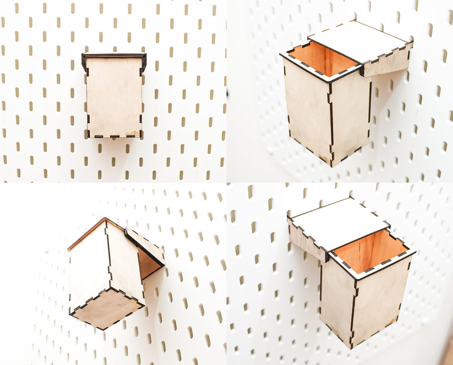 Pegboard Accessories Container With Lid 100 Pegboard Etsy