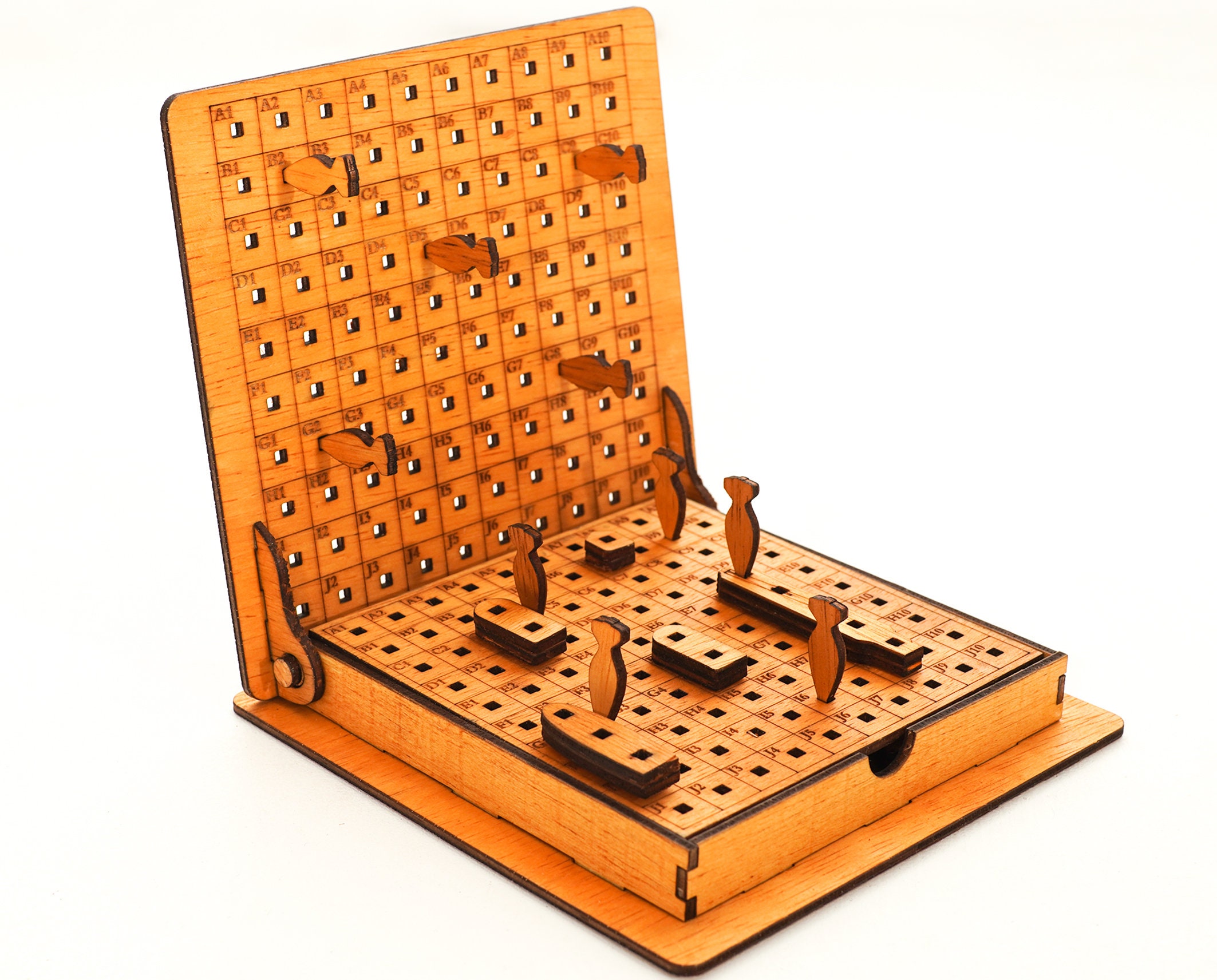 Battleship Board Game Wood Game Laser Cut Game Laser Cut 