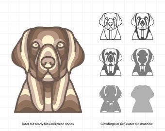 Mandala de Labrador Retriever SVG: Arte mural de perro en 3D multicapa (Descarga digital)