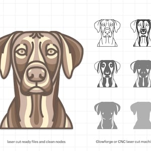 Rhodesian Ridgeback Multilayer Dog Mandala SVG, Mandala Wall Art, 3D Multilayer File, Personalized Dog Face, Home Decor, DIGITAL DOWNLOAD