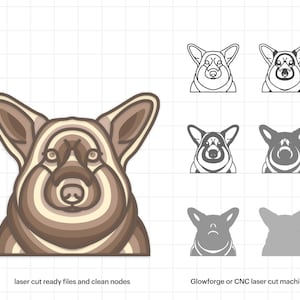 Pembroke Welsh Corgis Multilayer Hund Mandala SVG, Mandala Wandkunst, 3D Multilayer Datei, personalisiertes Hundegesicht, Dekoration, DIGITAL DOWNLOAD