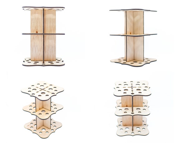 Paintbrush Holder Stand Laser Cut File, Glowforge File