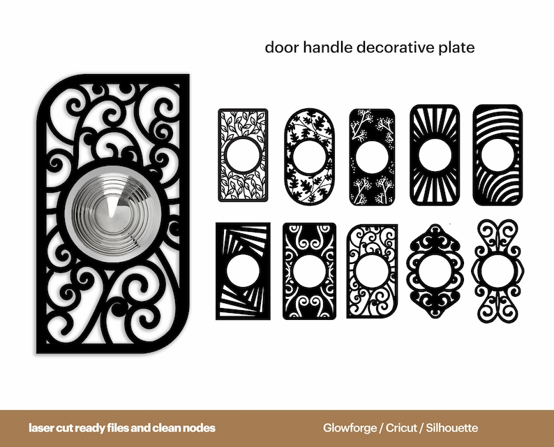 50 Door Handle Decorative Plates SVG Door Decoration Door Etsy